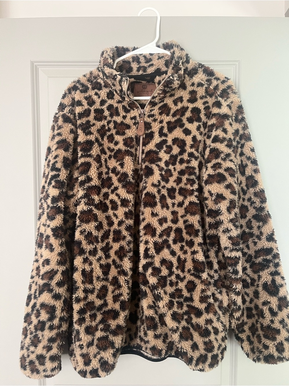C.C Leopard-Print Teddy Jacket from Sherpa Collection